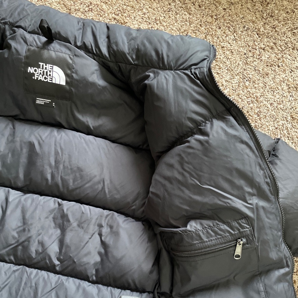 The North Face 700 Womens Black Down Puffer Jacket Ripstop Full Zip Medium M - Picture 10 of 16